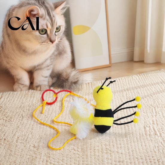 Engaging Indoor Pet Toys for Exercise Bungee Plush Cat Toy, Pull String Bouncy Dangler Interactive Kitten Lightweight Cats to Carry