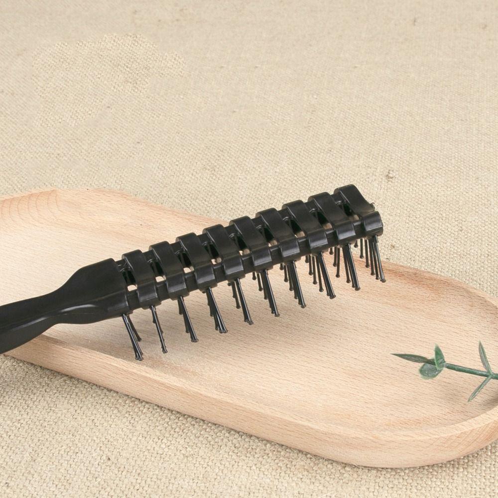 Professional Anti-static Heat Comb Black Massage Ribs Hair Comb Detangling Vent Brush Men/Boy