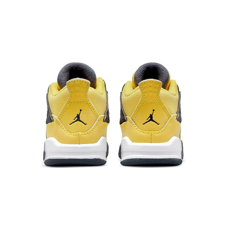 Air Jordan 4 Retro TD Lightning 2021 Детские кроссовки Yellow Tour-Yellow Multi-Color BQ7670-700
