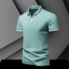 Мужская рубашка-поло в европейском и американском стиле, футболка с короткими рукавами, мужская летняя рубашка с лацканами, рубашка с половиной рукавов