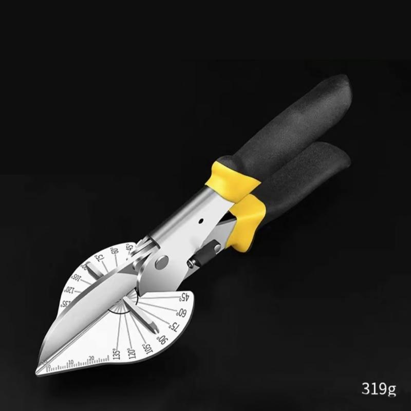 Трещоточные угловые ножницы для резки под углом, изготовления молдингов, поделок. Регулировка 45-135/22,5-45 градусов. Многоугольный резак для мягкой древесины, ПВХ