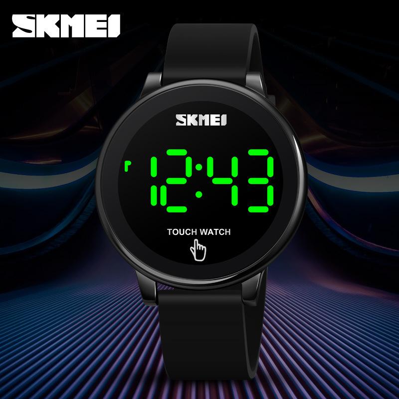 Модные креативные электронные часы 1842 розовое золото сенсорный экран многофункциональный светящийся часы для мужчин и женщин водонепроницаемые часы