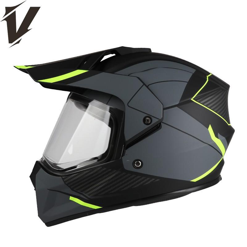 Off-Road Motorcycle Helmet With DOT ECE 3C Certification Ventilated Dual-Sport Full Face Enduro Trail Riding