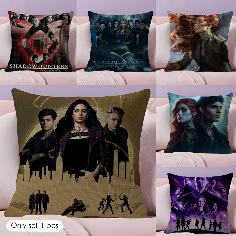 Drama SShadowhunters Cushion Cover Natural Linen Double Sided Print Throw Pillow Case for Sofa Couch Home Decor