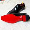 2025 Men's Red Sole Square Toe Lace-Up Height-Boost Business Casual Oxford Shoes for Weddings