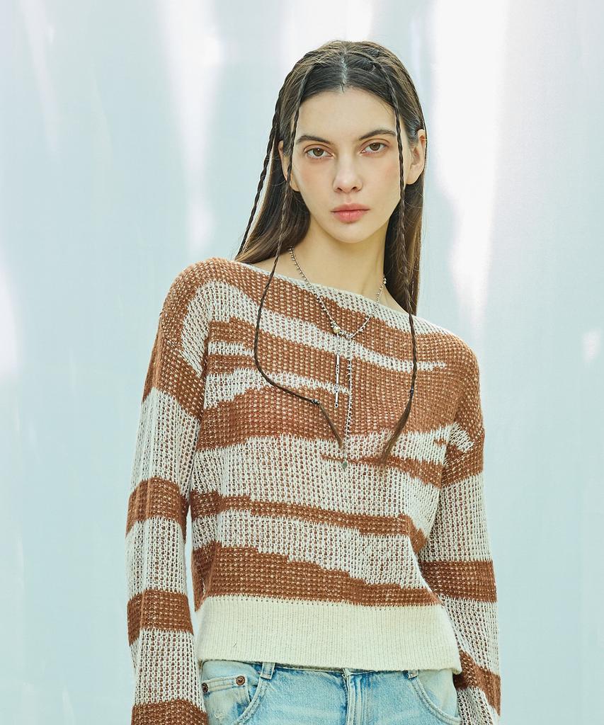 LARTIGENT L9 Zebra Color Knit(Brown)