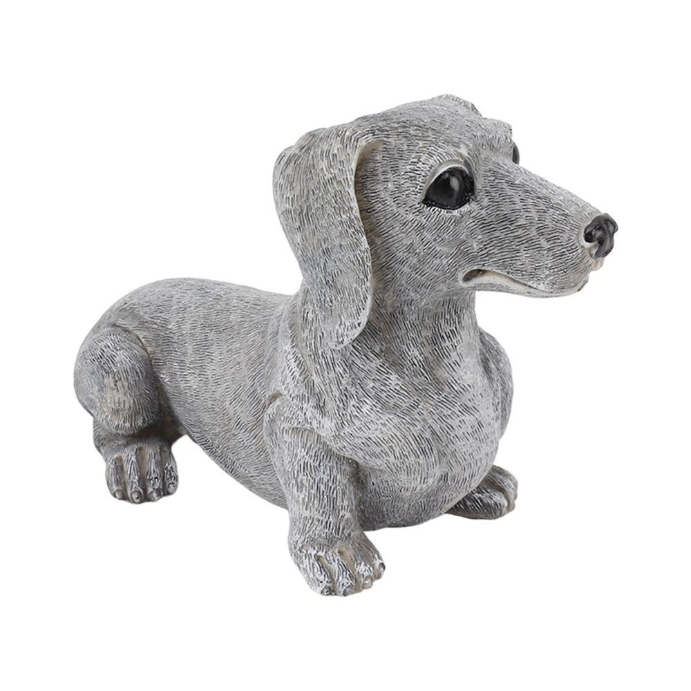 Synthetic Resin Dog Shaped Desktop Ornament Outdoor Yard Animal Statue Courtyard Holiday Layout