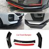 4pcs Universal Car Front Bumper Lip Body Kit Spoiler ABS Material Carbon Fiber Decorative Strip New Style Accessories