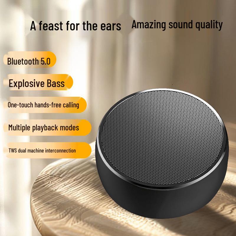 Мини Bluetooth-динамик Сабвуфер: Компактный, Мощный Звук, Готов к Использованию на Открытом Воздухе