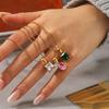 Euro-American Ins style minimalist zircon women's pendant light luxury high-end clavicle chain necklace stainless steel
