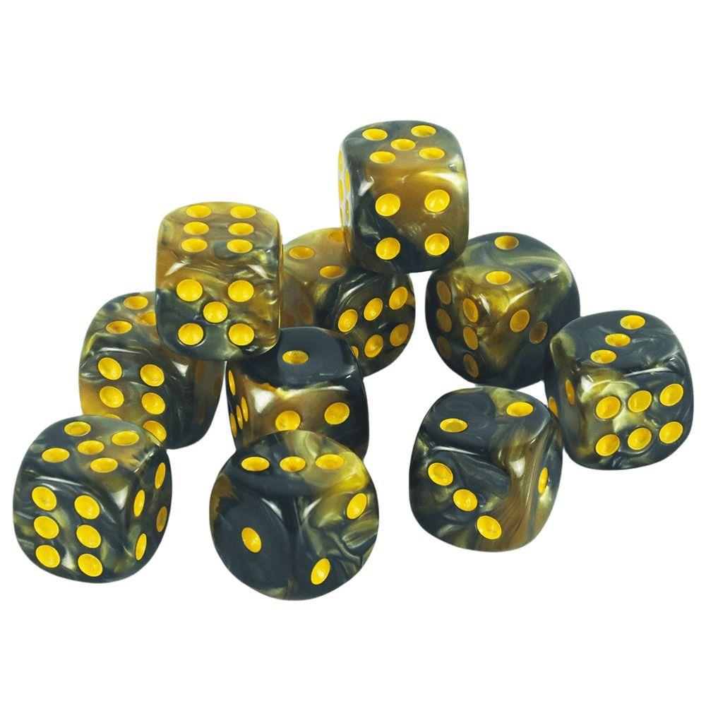 10Pcs/set D6 16mm Colored 6-sided DND Dice Translucent Colors Party Game Polyhedral Dice Role-Playing Acrylic Table Game