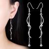 Wavy and Beautiful Earrings Female Exaggerated Tassel Chain Long Earrings Ear Hooks