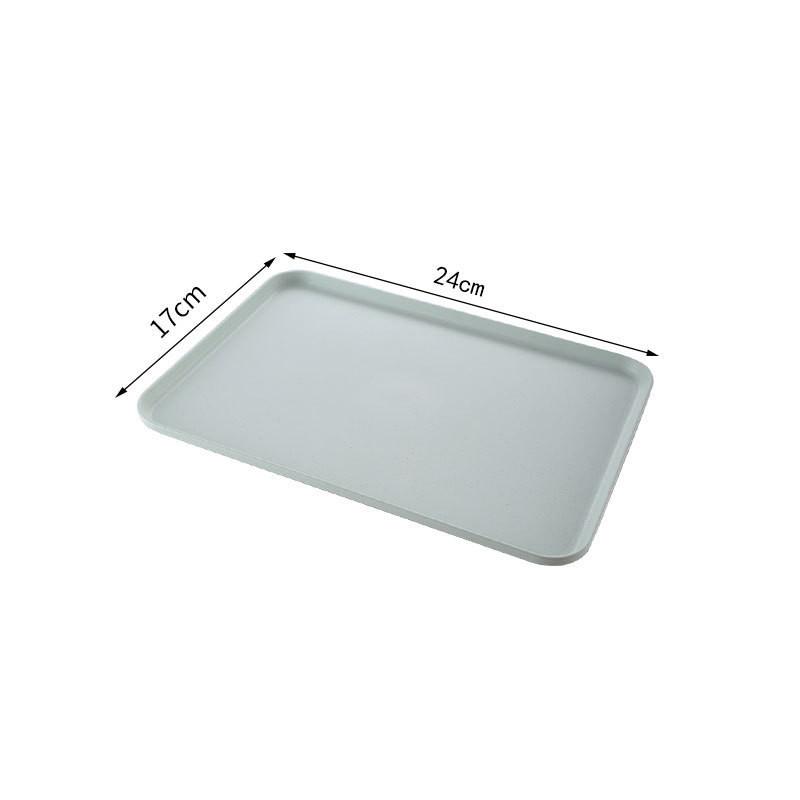 Nordic Style Rectangular Plastic Tray Household Thickened Food Plates Bread Pan Non-slip Tableware Storage Tray Kitchen Utensils
