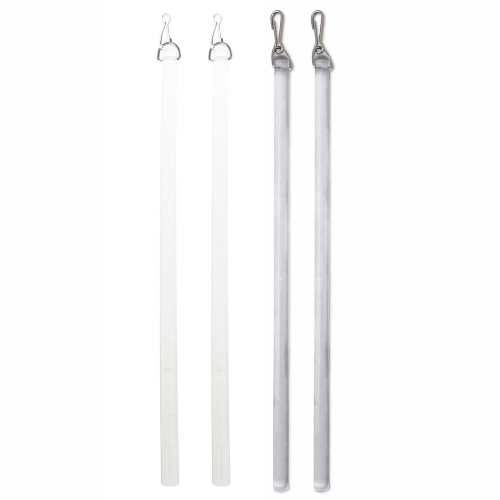 Набор из 2 пластиковых 12-дюймовых стержней для управления шторами для открывания оконных штор, палочка-указка для драпировки с металлическим крючком