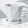 Plastic Resin Flower Pot Geometric Nordic Flowerpot Nursery Container Bonsai