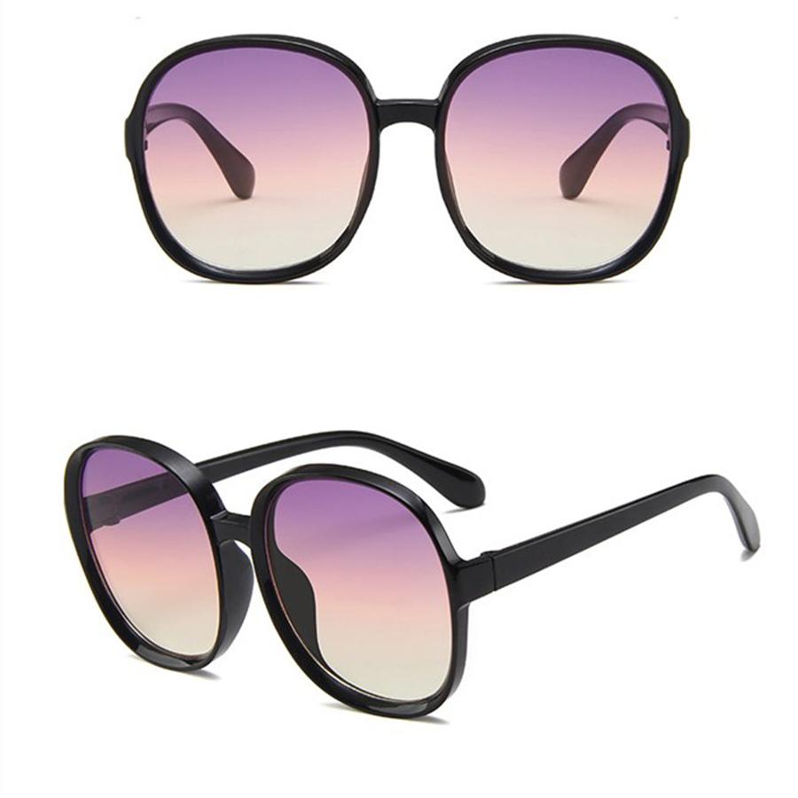 Classic Big Frame Luxury Women Sunglasses Brand Designer Fashion Plastic Vintage Round Gradient Sun Glasses Uv400 Eyewear