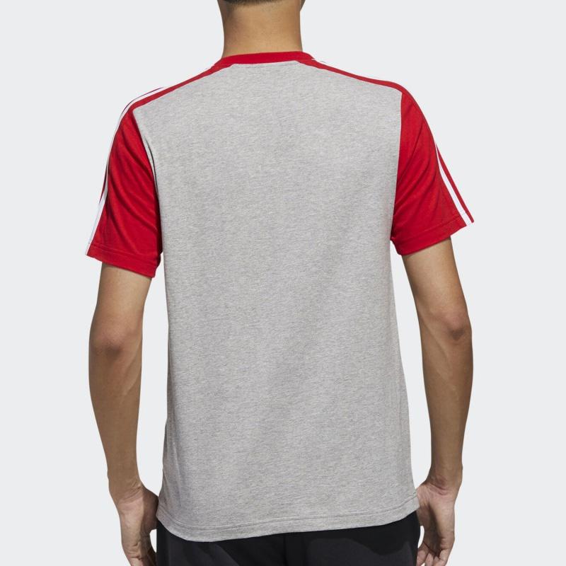 adidas Футболка мужская красная черная серая FL0294