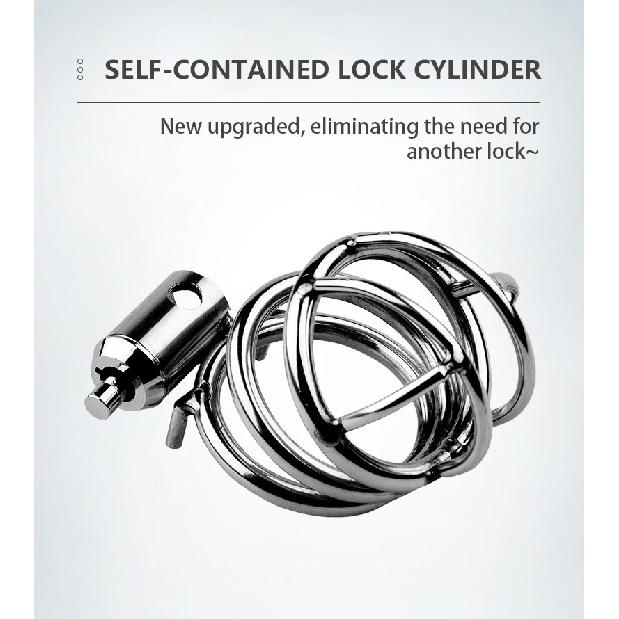 Metal Chastity Cage Men's SM Anti-Cheating Bondage Device Penis Urethra Lock Adult Steel Restriction Chastity Cage Sex Toys