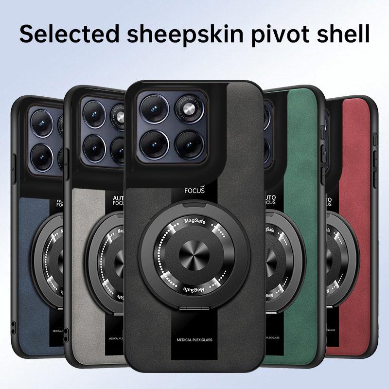 Ретро Магнитный Чехол из Искусственной Кожи Для Motorola Edge 70 60 50 Fusion Pro Neo Поворотный на 360° Чехол-Подставка с Кольцом Для Motorola Signature
