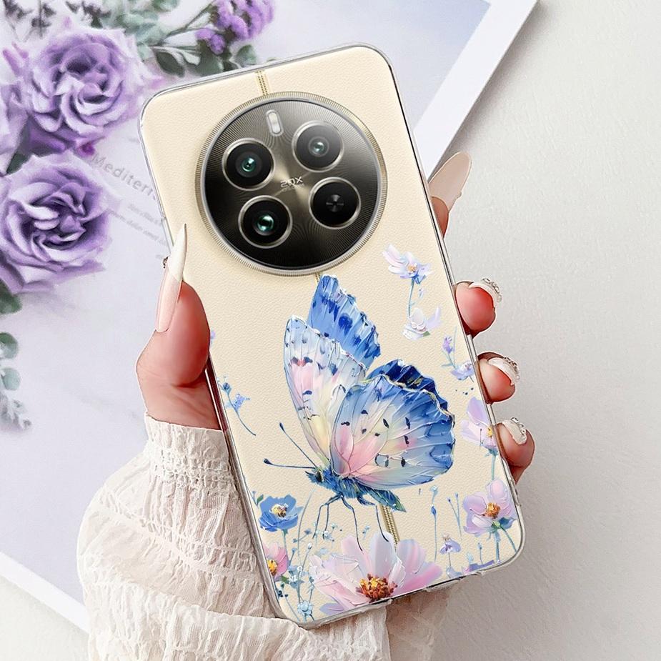 Чехол для Realme 12 Pro Plus RMX3840 Милый Кот Счастливая Рыба Кои Расписной Чехол Мягкий Тонкий Чехол для Телефона Для Realme 12 Plus Realme12 Pro+ Корпус
