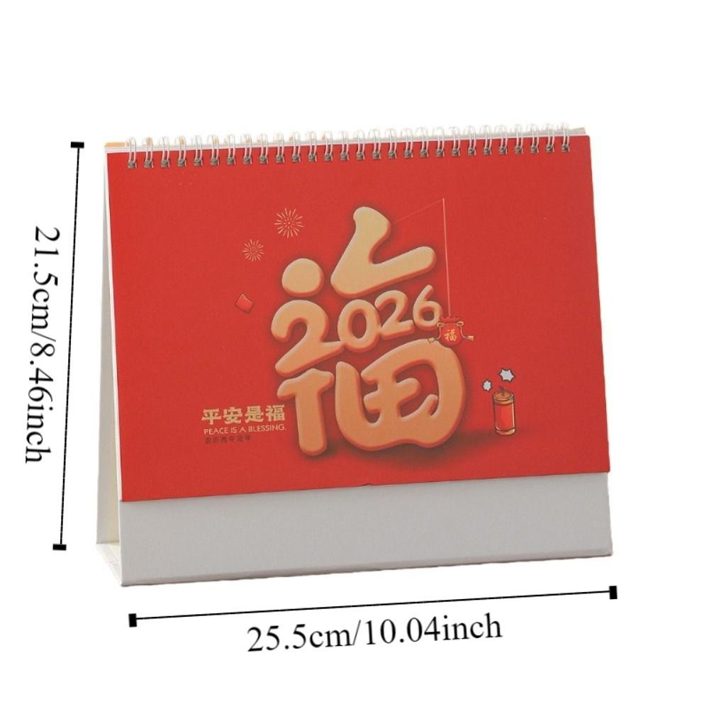 Chinese New Year Style 2026 Desk Calendar Month Date Display Monthly Planner Office Use