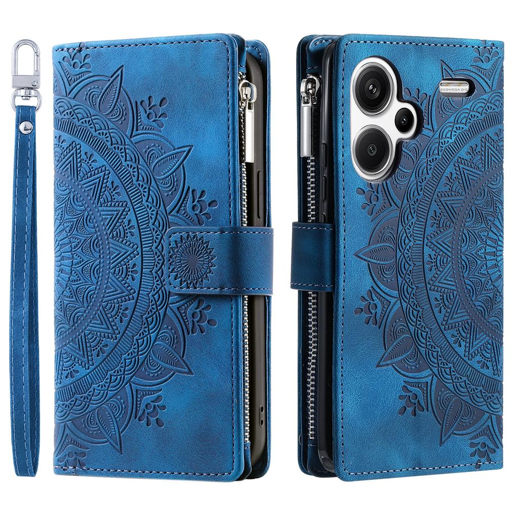 Для Xiaomi Redmi Note 13 Pro+ 5G Кожаный чехол с узором мандалы Чехол-кошелек для телефона