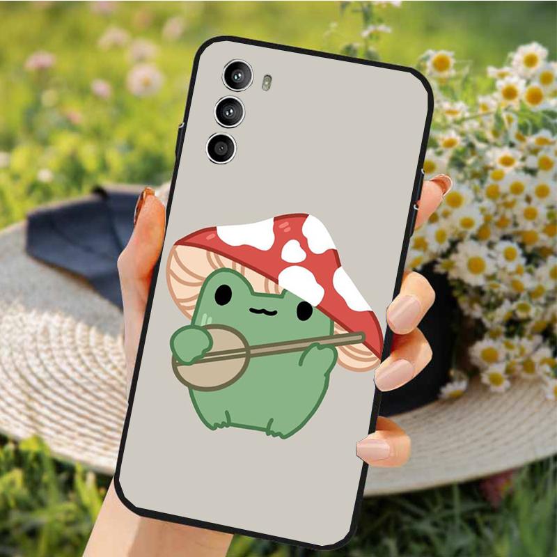Чехол для телефона Motorola Edge 50 40 Pro 50 40 30 Ultra Neo Fusion Moto G84 G54 G24 G53 G72 G60 Мультяшный чехол с лягушкой