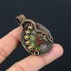Dragon Blood Jaspar Gemstone Jewelry Pure Copper Wire Wrapped Handmade Pendant