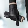 Men's Touch Screen Leather Gloves Riding Driving Windproof Business Simple Sheepskin Plus Velvet Warm