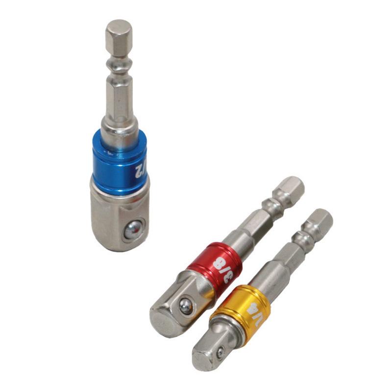 105° Angle Drill Bit Adapter with Hex Shank to Square Shank Extension Bar