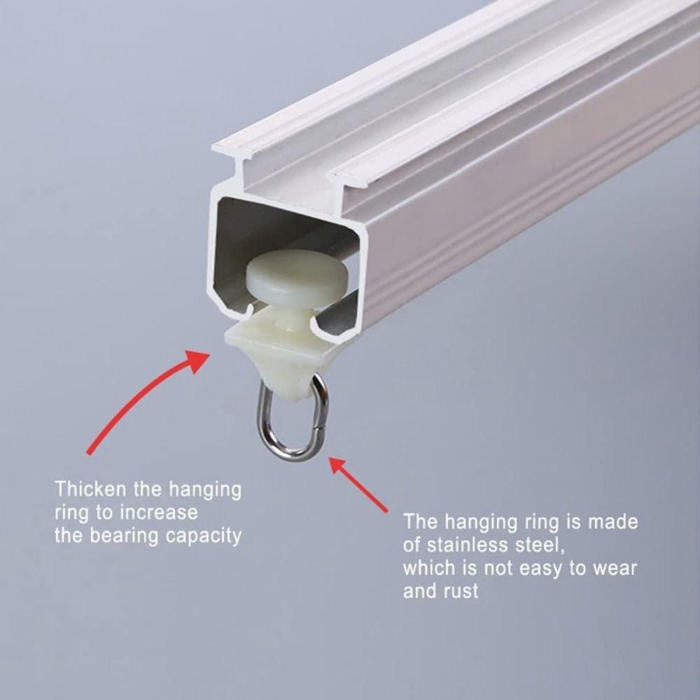 50 шт. Пластиковые глайдеры для шторной направляющей, прочные и надежные ролики-крючки для штор, шторы для комнаты