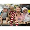 7" Micro Preemie Full Body Silicone Monkey Baby Doll Lux Lifelike Mini Reborn Doll Surprice Children Anti-Stress, Feel Real(Girl)