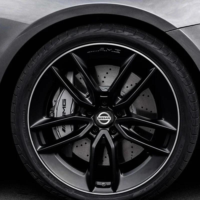 ACY1 4 шт. Автостайлинг Колпачки ступицы колеса Наклейки на автомобиль Для Nissan Nismo X-trail Almera Qashqai Tiida Patrol Teana J32 Skyline V36