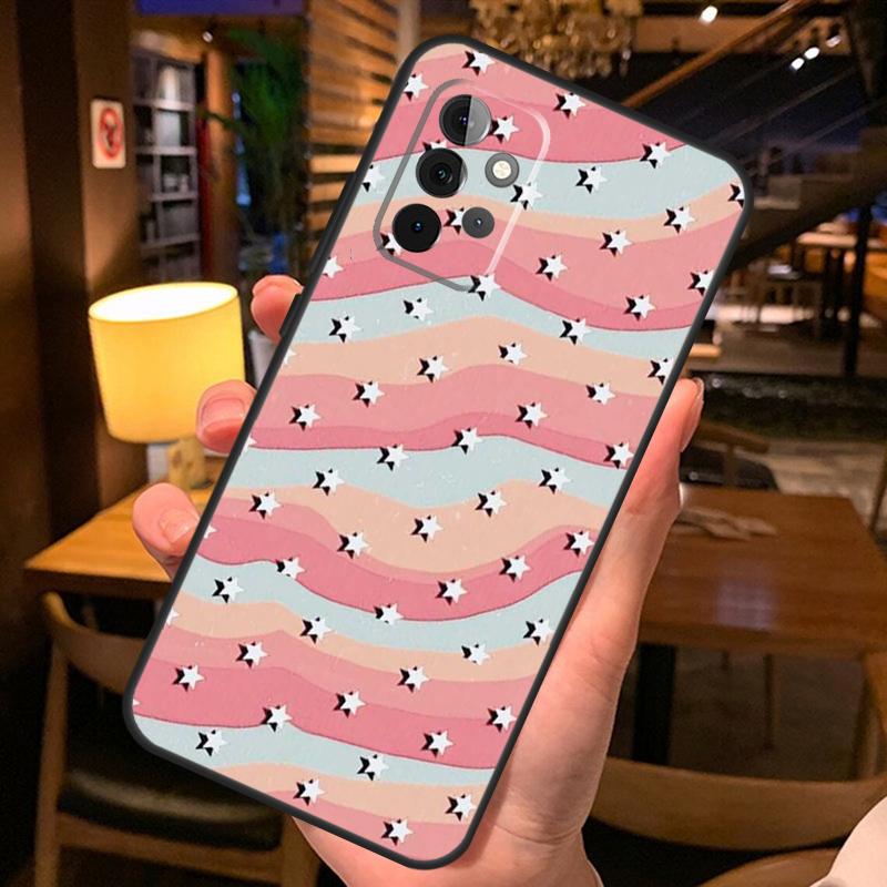 Преппи звезды молния розовый Чехол для Samsung Galaxy A52 A12 A22 A32 A42 A51 A71 A13 A23 A33 A53 A14 A54 A34 Чехол для телефона