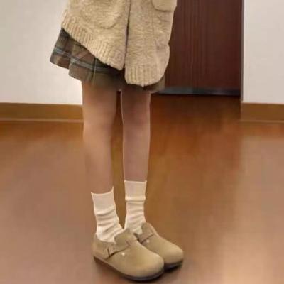 Полностью кожаная версия~ Весенне-осенне-зимние новые женские туфли-лодочки на толстой подошве и скрытой платформе, Boken, вечерние