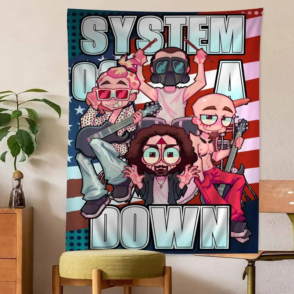 Группа System of a Down Хиппи Настенные Гобелены Богемные Настенные Гобелены Мандала INS Домашний Декор