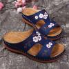 Rimocy Women's Wedges Slippers Summer 2025 Plus Size 43 Embroidery Sandals Shoes Woman Beach Casual Soft Sole Flip Flops Mujer