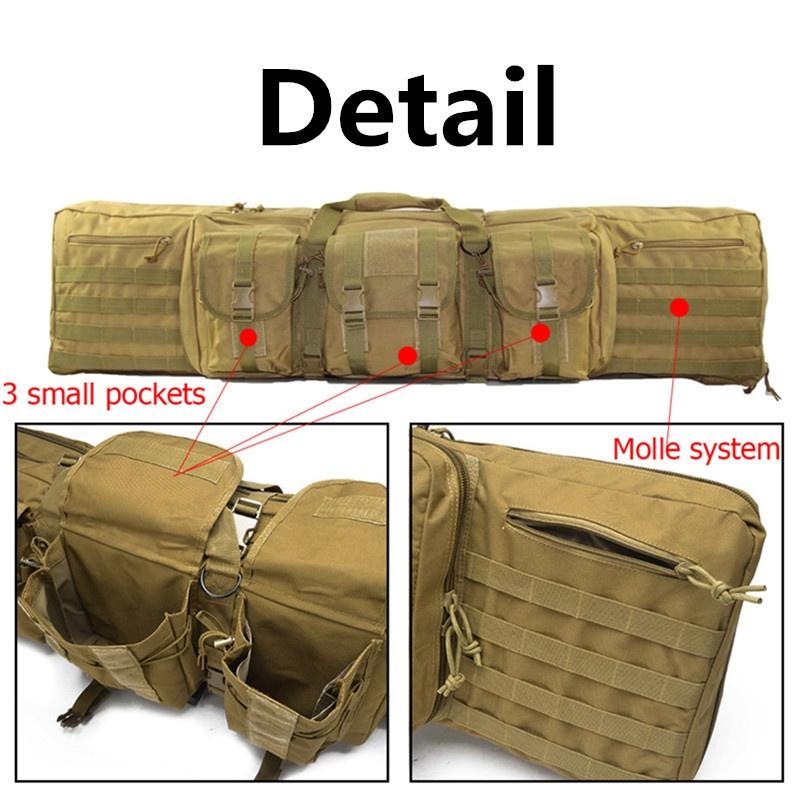 Multifunction Tactical Rifle Case Multi-pocket Airsoft Gun Bag Wear-resistant Hunting Bag High Capacity for Fishing Bag 3 SIZE 120/100/85cm