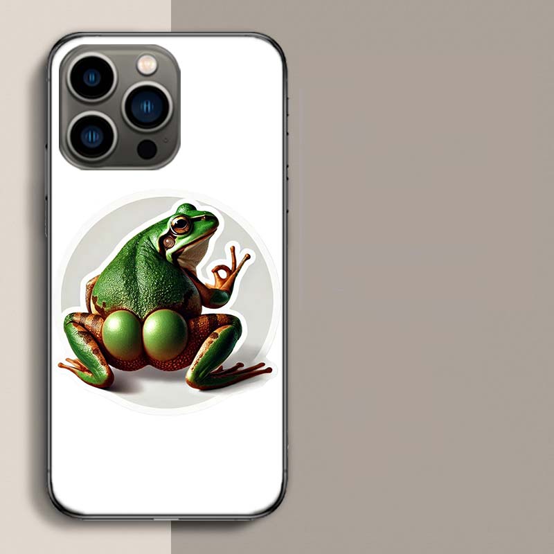 Frog Butt Phone Case For Iphone 17 Air 15 Pro 14 Plus 16 Pro Max 12 13 Mini 11 16E X XS Cover Cute Fundas