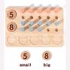 Learning Wooden Mathematics Number Matching Arithmetic Board Children Toy Puzzle