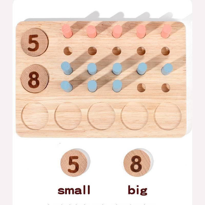 Learning Wooden Mathematics Number Matching Arithmetic Board Children Toy Puzzle
