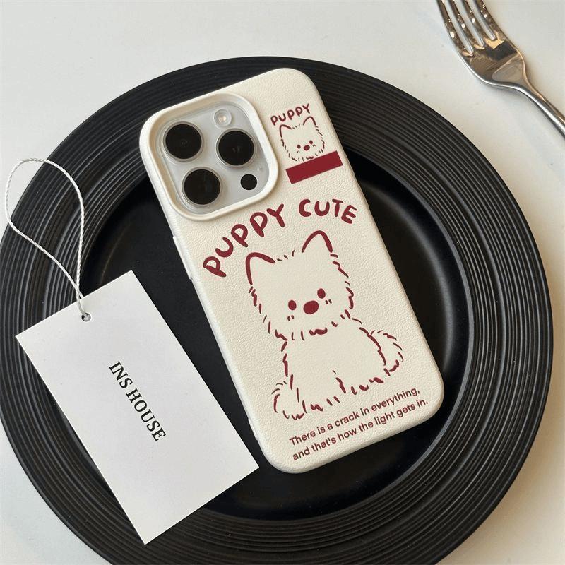 Cartoon Puppy Suitable for Apple 16PROMAX Mobile Phone Case IPhone 14 Silicone Soft Shell 12 Anti Fall 11