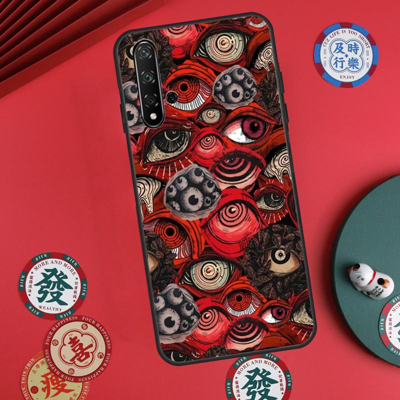 Страшные Глаза Лица Для Huawei Nova 5T 9 10 SE 7i 8i 11i 12i Y73 Y72 Y61 Y91 Y60 Y70 Y90 P20 P30 P40 Lite Чехол