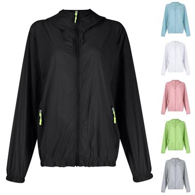 Женская однотонная солнцезащитная, водонепроницаемая и ветрозащитная куртка с капюшоном, тонкая куртка для пеших прогулок на открытом воздухе