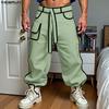 INCERUN Осень Весна Мужские Повседневные Вельветовые Штаны-Гаремы на Молнии с Отстрочкой на Талии