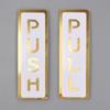 2Pcs 3D Sliding Door Logo Acrylic Restaurant Pull Stickers Push Pull Door Sign  Home Decoration