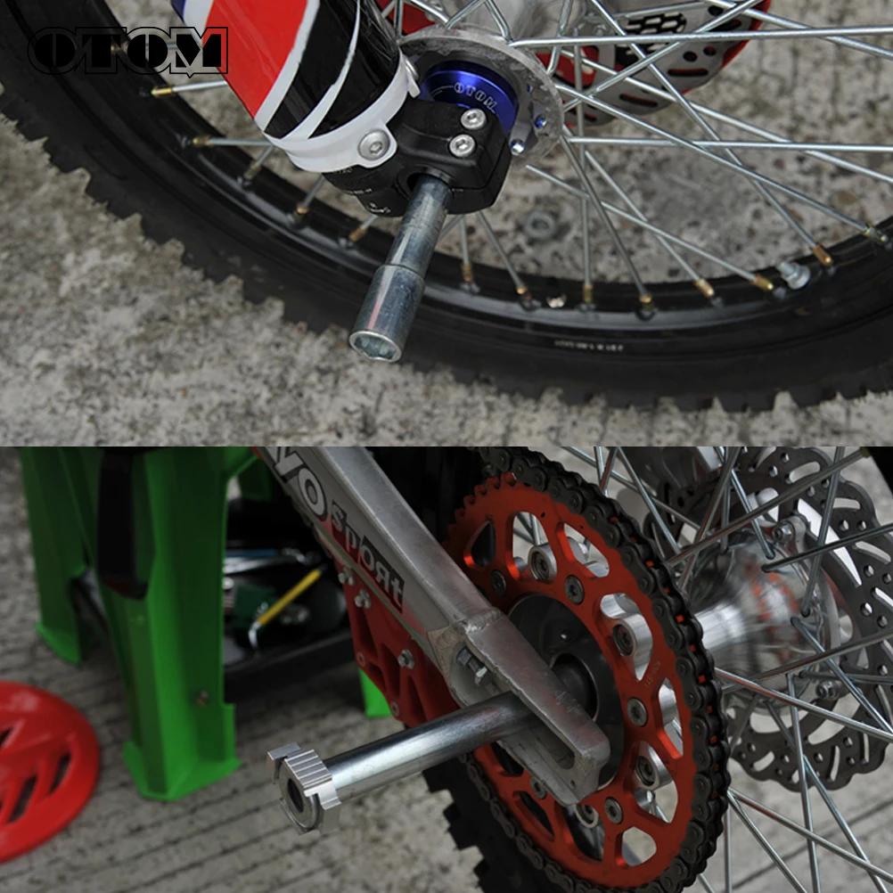 OTOM Motorcycle Accessories Front Rear Axle Wheel Hub Shaft With Nut Kit For HONDA CRF250R CRF250X CRF450R CRF450X 2002-2019