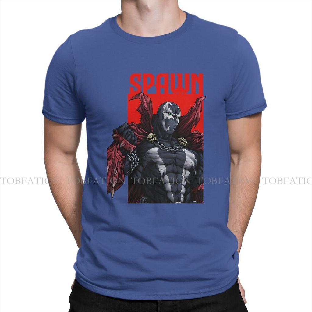 Футболка из чистого хлопка с графическим принтом Spawn Comic Элегантная футболка Повседневная мужская одежда Новый дизайн