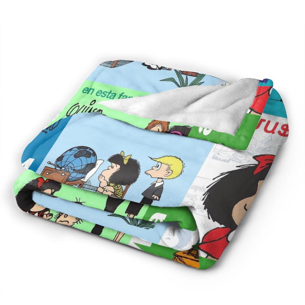 Mafaldas Flannel blanket Anime Awesome Throw blanket for Home Hotel Sofa 200x150cm Bedspreads