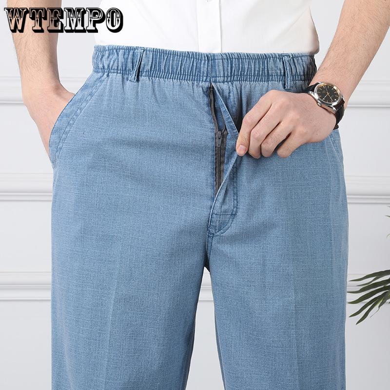 Большие размеры осень-лето повседневные брюки из натурального хлопка и льна с высокой талией большого размера льняные дышащие свободные мужские брюки
